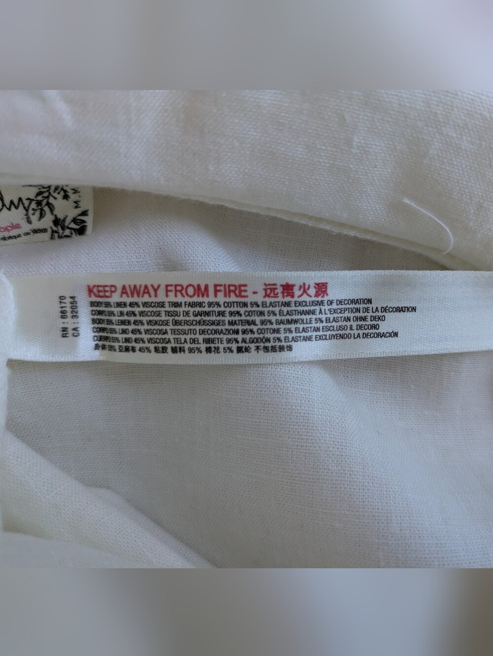 Free People So-Fari Linen Short-sleeve Bodysuit White Summer Top M NWOT - Picture 6 of 7